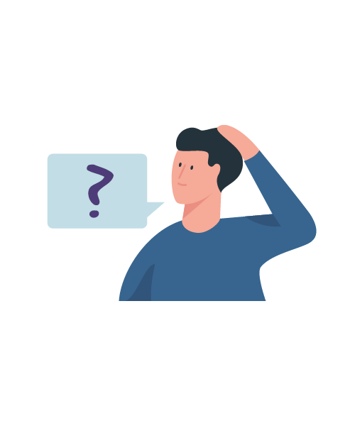 Illusztráció. Egy férfi, aki kérdései vannak az utazási biztosítással kapcsolatban.