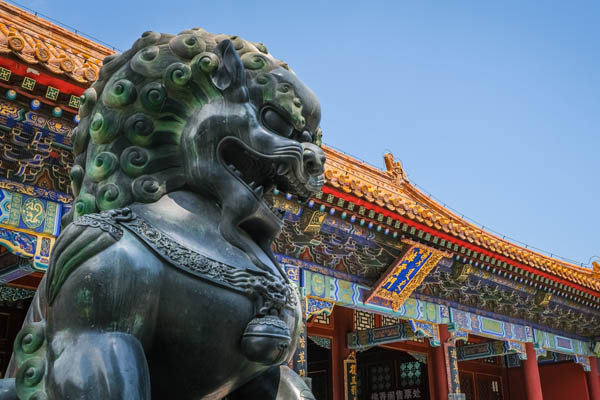 Hagyományos kínai sárkány szobor